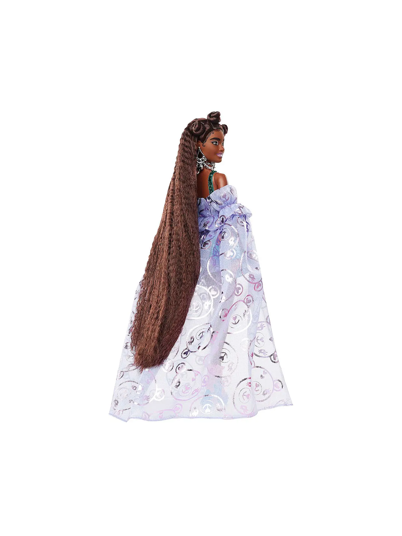 MATTEL | Barbie Extra Fancy Puppe im lila Kleid mit Teddymuster | 
